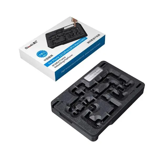 

Qianli-BGA Reballing Stencil for iPhone 12, 12 Pro, 12 Pro Max, 12 Mini Motherboard, Middle Frame Planting, Fixture, 4 in 1