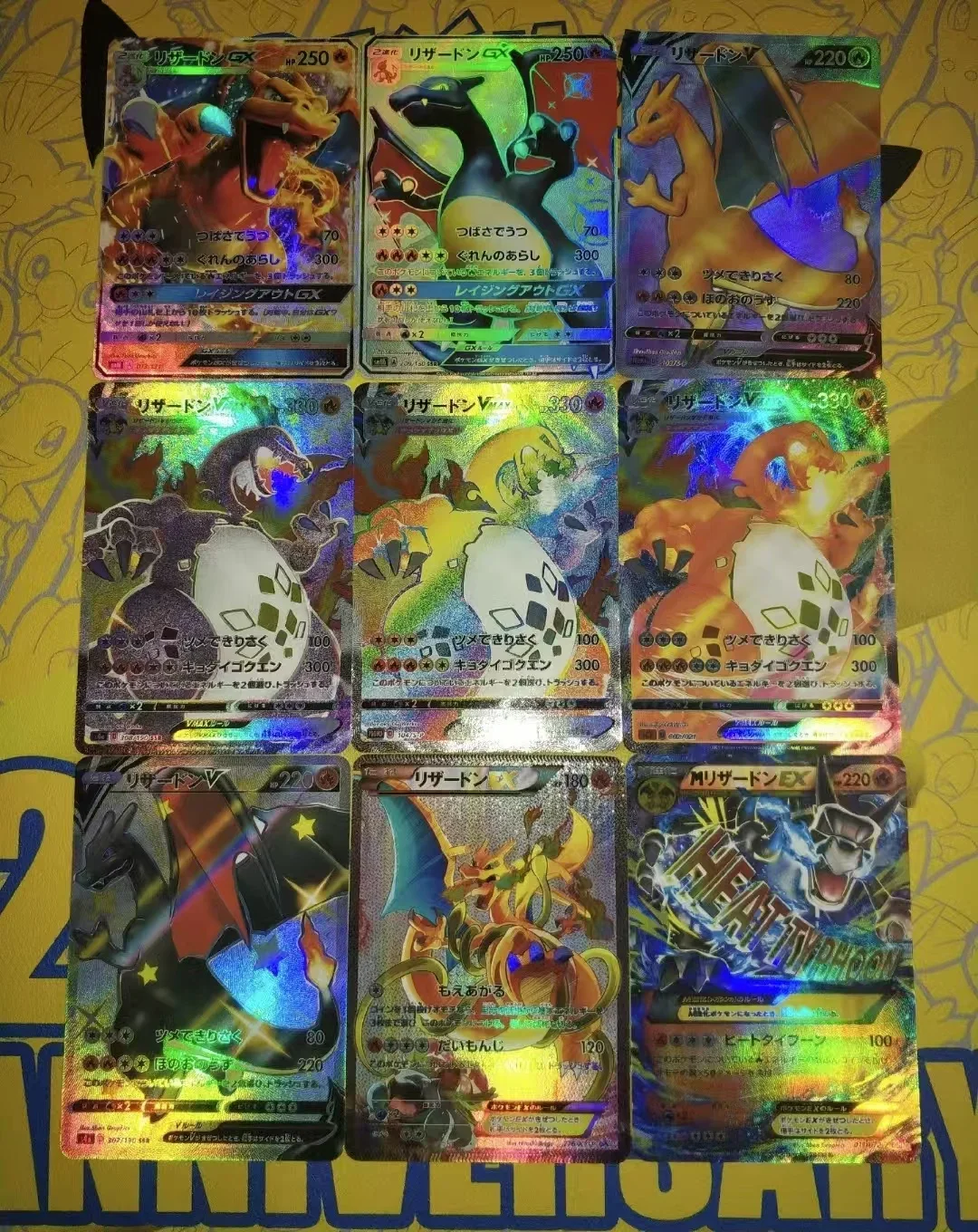 

9Pcs/set DIY PTCG Pokemon Anime Character Collection Card Holographic Color Flash Japanese Version Charizard