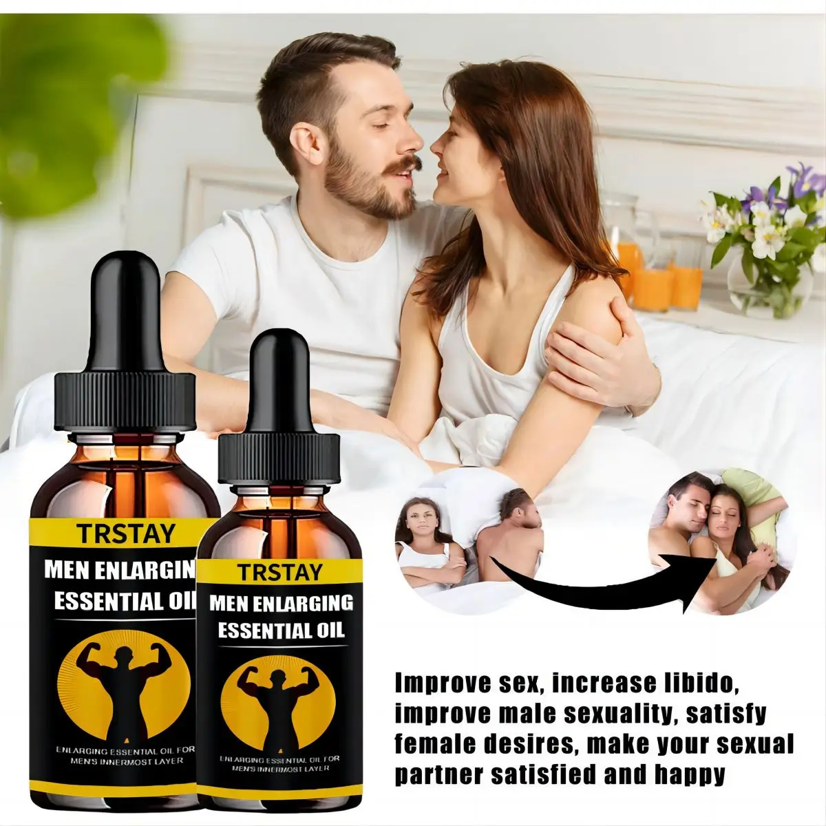 Men Enlarging Essential Oil  Endurance Long-lasting Delay  Growth Strong Energize Enhance Massage Strengthen Strength