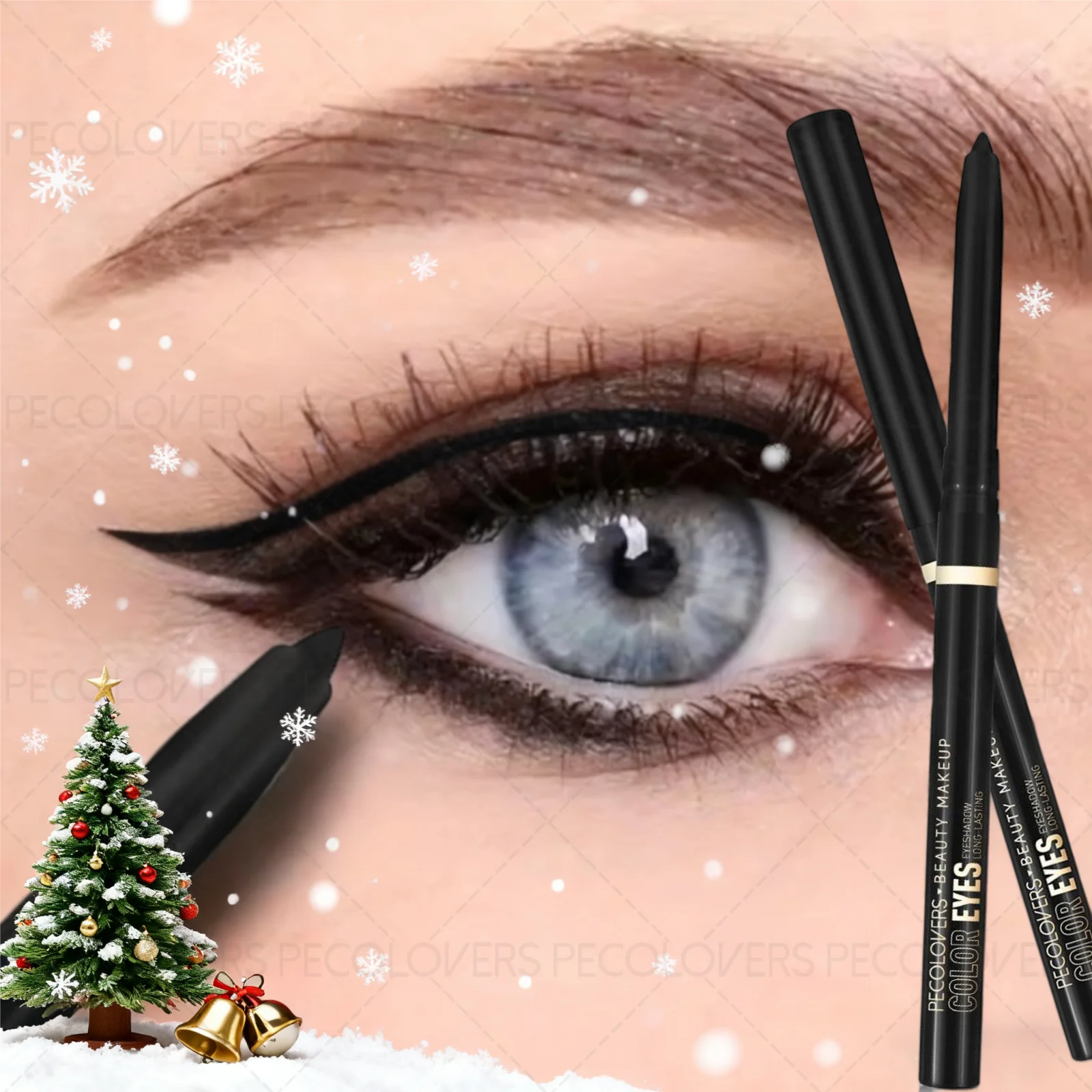 Delineador de ojos negro suave y resistente al agua, de larga duración y a prueba de manchas, uniforme desarrollo de Color, apto para principiantes, regalo de Navidad, 1 ud.