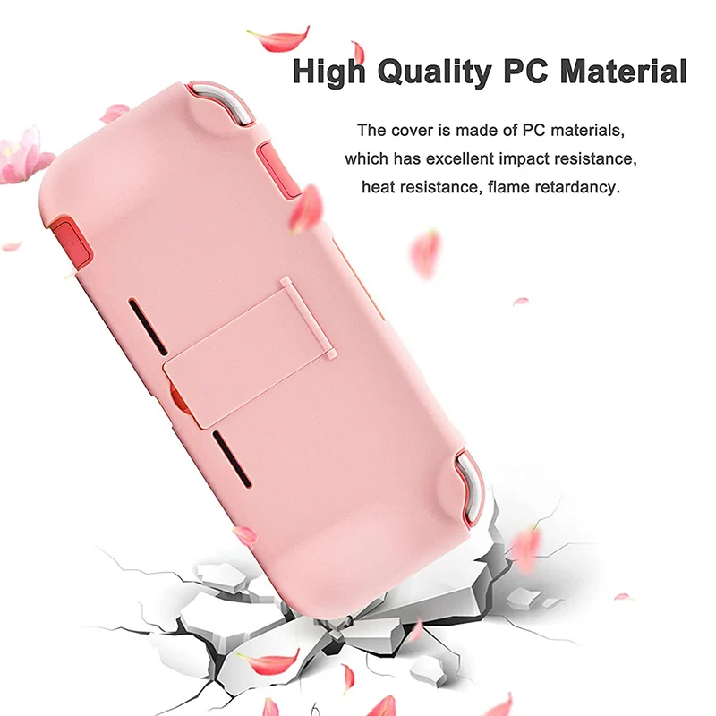 Pink Protection Case for Nintendo Switch Lite with Kickstand, Hard Case for Nintendo Switch lite with Stand