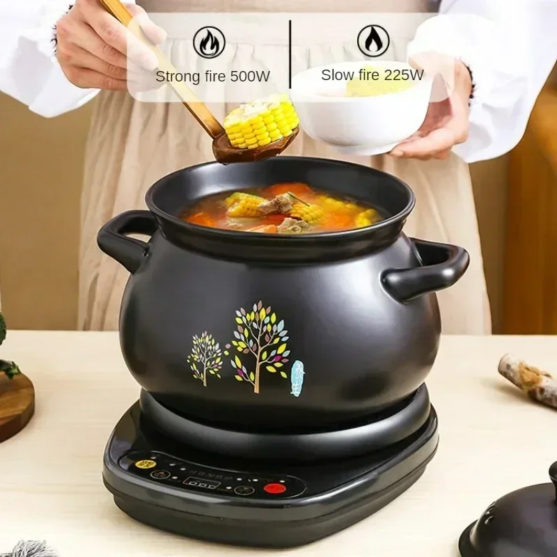 Electric Slow Cooker - Automatic Saucepan Casserole Stew Pot, Home Plug-in, Cuisine Intelligente Ceramic Crock Pot.