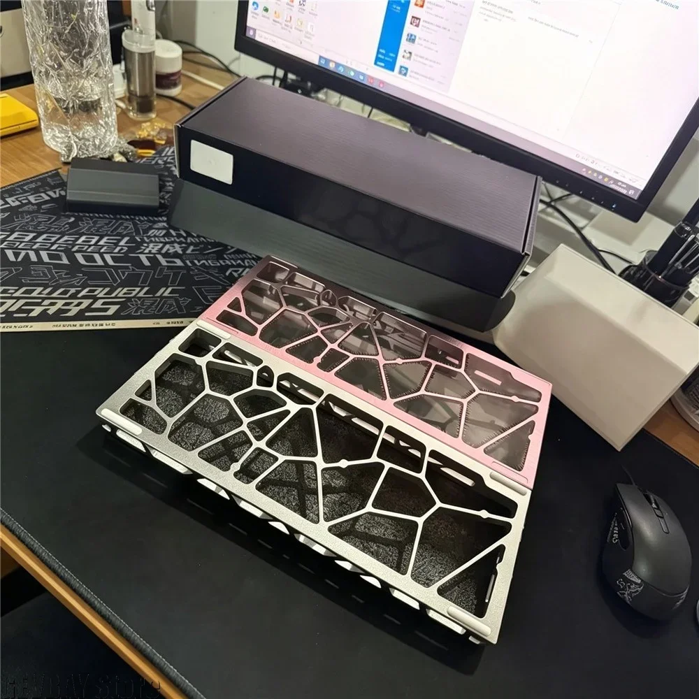 5‑Pieces Sound‑Dampening Mod Kit Hollow‑Case Upgrade Parts for Wooting 60HE V2 Mechanical Keyboard