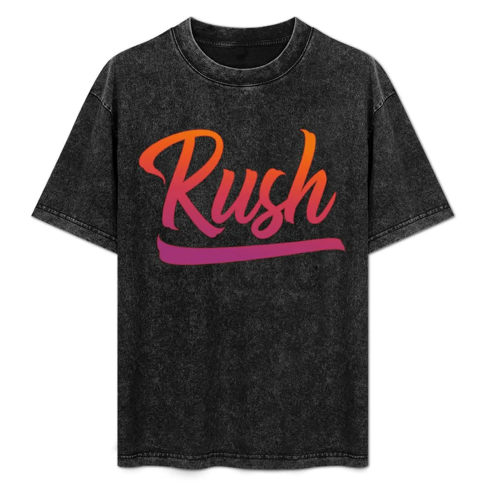 

Rush Name and Surname Vintage Retro Calligraphy Design T-Shirt UV Sun Protection Tee Shirt
