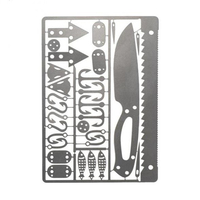 Outdoor EDC Survival Fishing Hook Card Camping Hiking Multifunctional Tool Cards