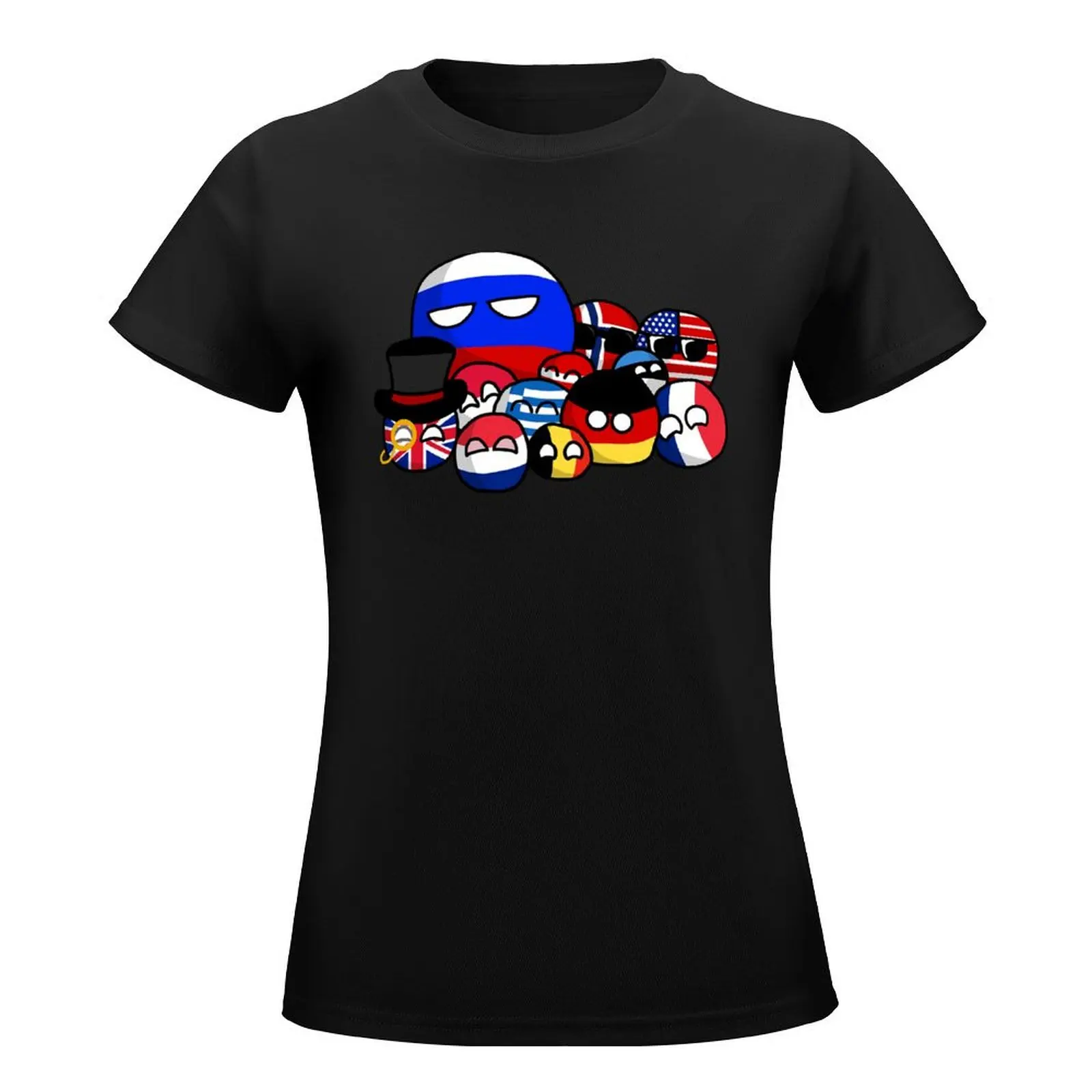 Countryballs-Fans Pullover para homem e mulher, camiseta do dia dos namorados, roupa kawaii, alfândega, presentes