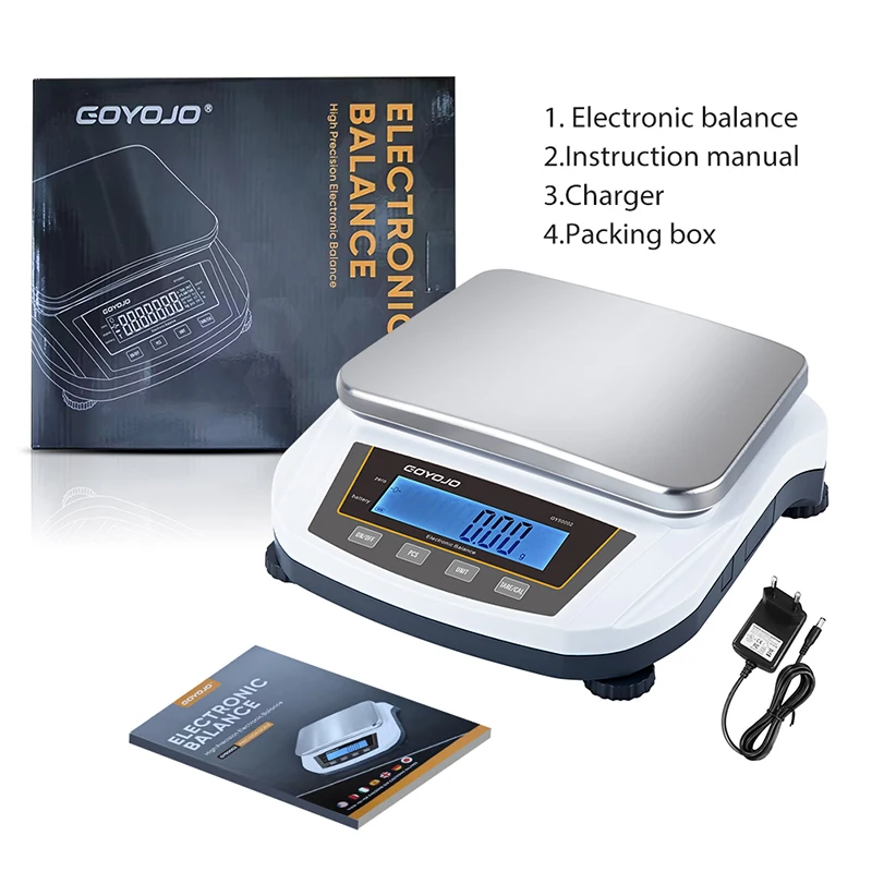 

Digital Precision Scale 5kg 0.01g Lab Electronic Balance Backlit Screen Display Jewelry Scale Kitchen Weighing Scales 100-240V