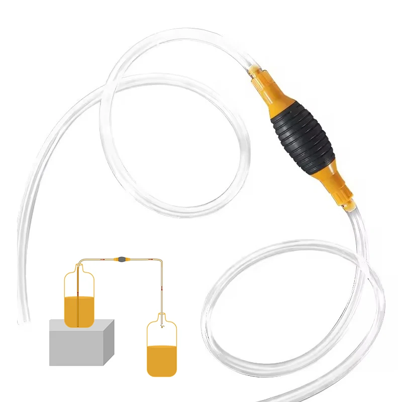 Manual Beer Siphon Pump High Flow Fuel Transfer Pump For Gasoline,Oil, Diesel, Water, Fluids Portable Hand Gas Pump With 2M Hose