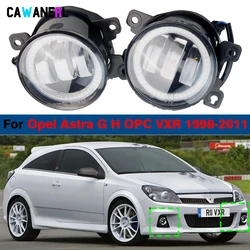 1 Pair Car LED Fog Light Angel Eye DRL For Opel Vauxhall Astra G H OPC VXR 1998-2011 30W H11 Fog Daytime Running Lamp Assembly