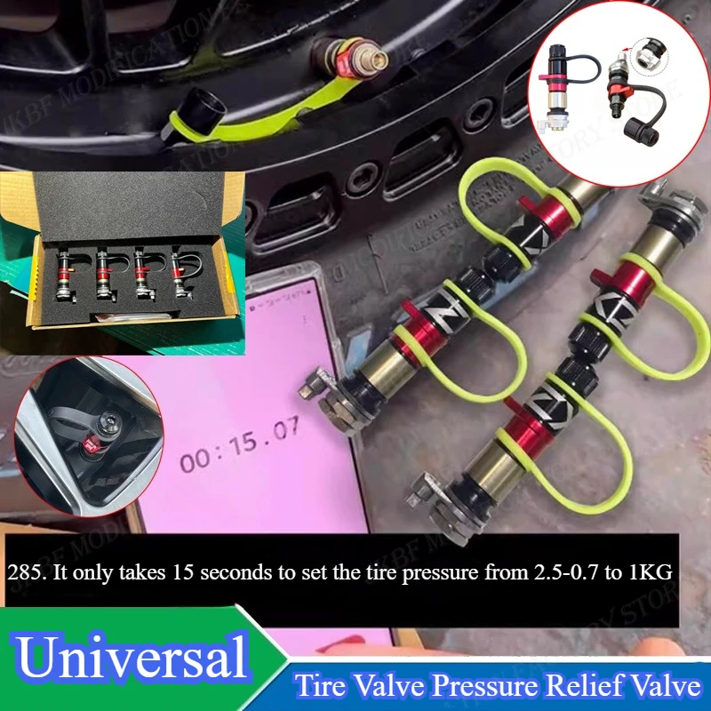 

4pcs Universal Tire Valve Pressure Relief Valve Desert Off-road Sand Tire Quick Release Valve Car Body Kits Tuning Accessories