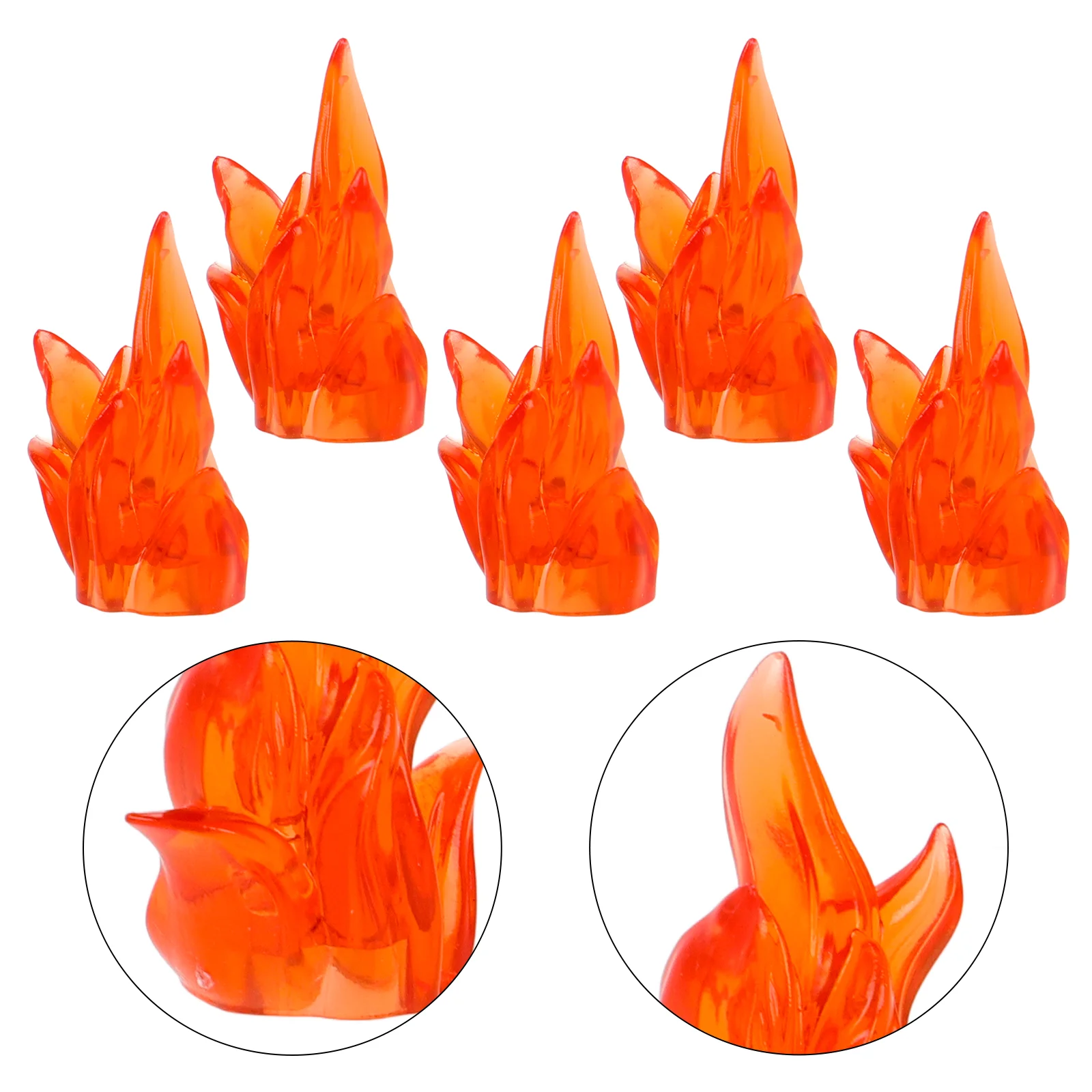 

5 Pcs Ice Cube Model Special Effects for Action Figures Construction Cone Toys Mini Accessories Plastic Child Blood