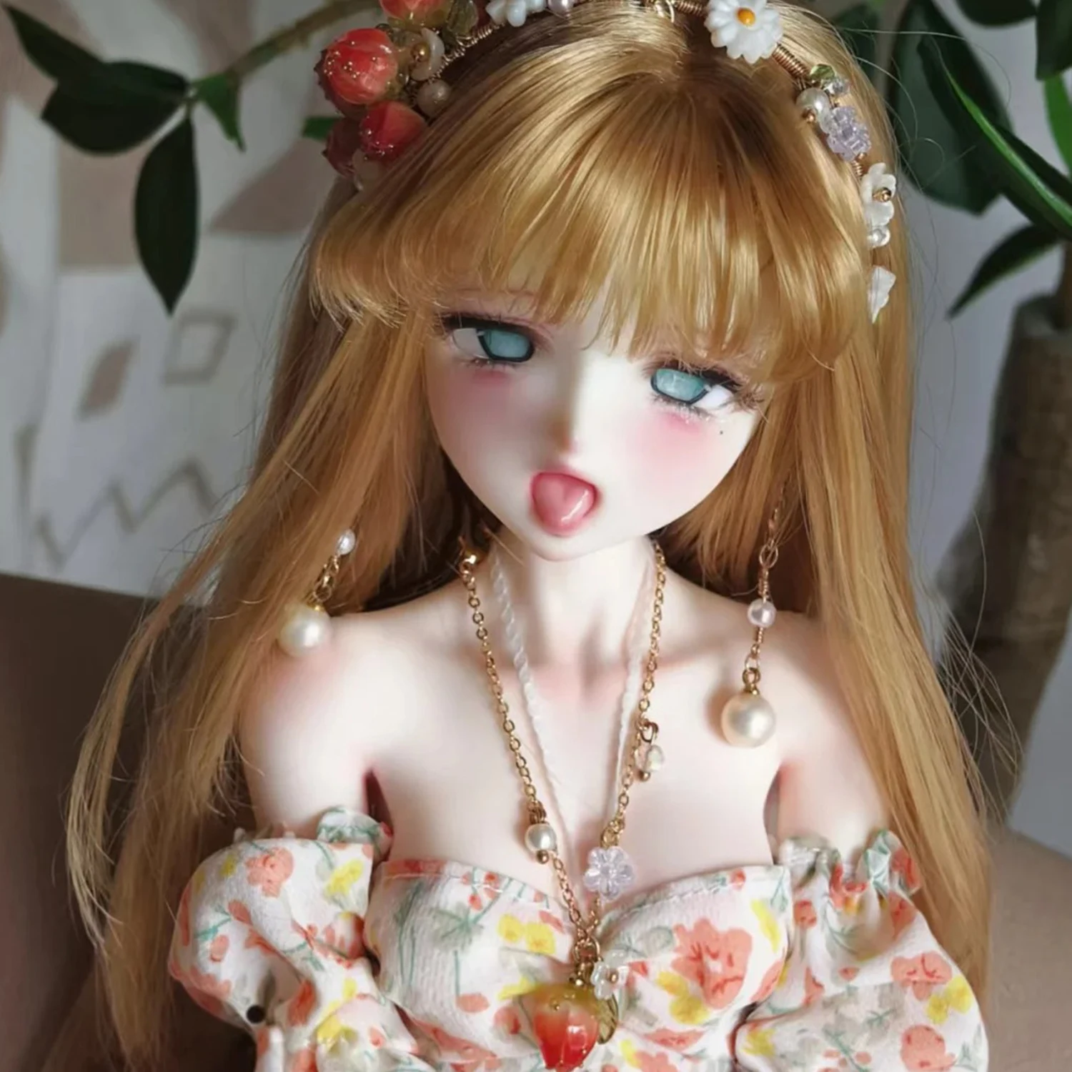 Boneca BJD 1/4 Sese Anime Expressão com olhos sorridentes boca aberta boneca coletora de resina poseable