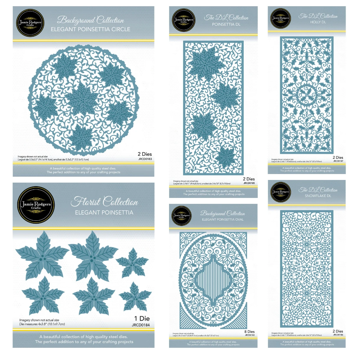 Snowflake Holly Dl Die Elegant Poinsettia Oval Die Set DIY Scrapbooking Card Christmas Creative Expressions Crafts Dies 2025 New
