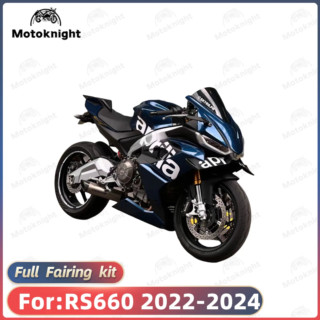 Motoknight Neues ABS-Motorrad-Verkleidungsset, passend für Aprilia RS660 2022 2023 2024, individuelles Verkleidungsset, Karosseriegehäuse 7