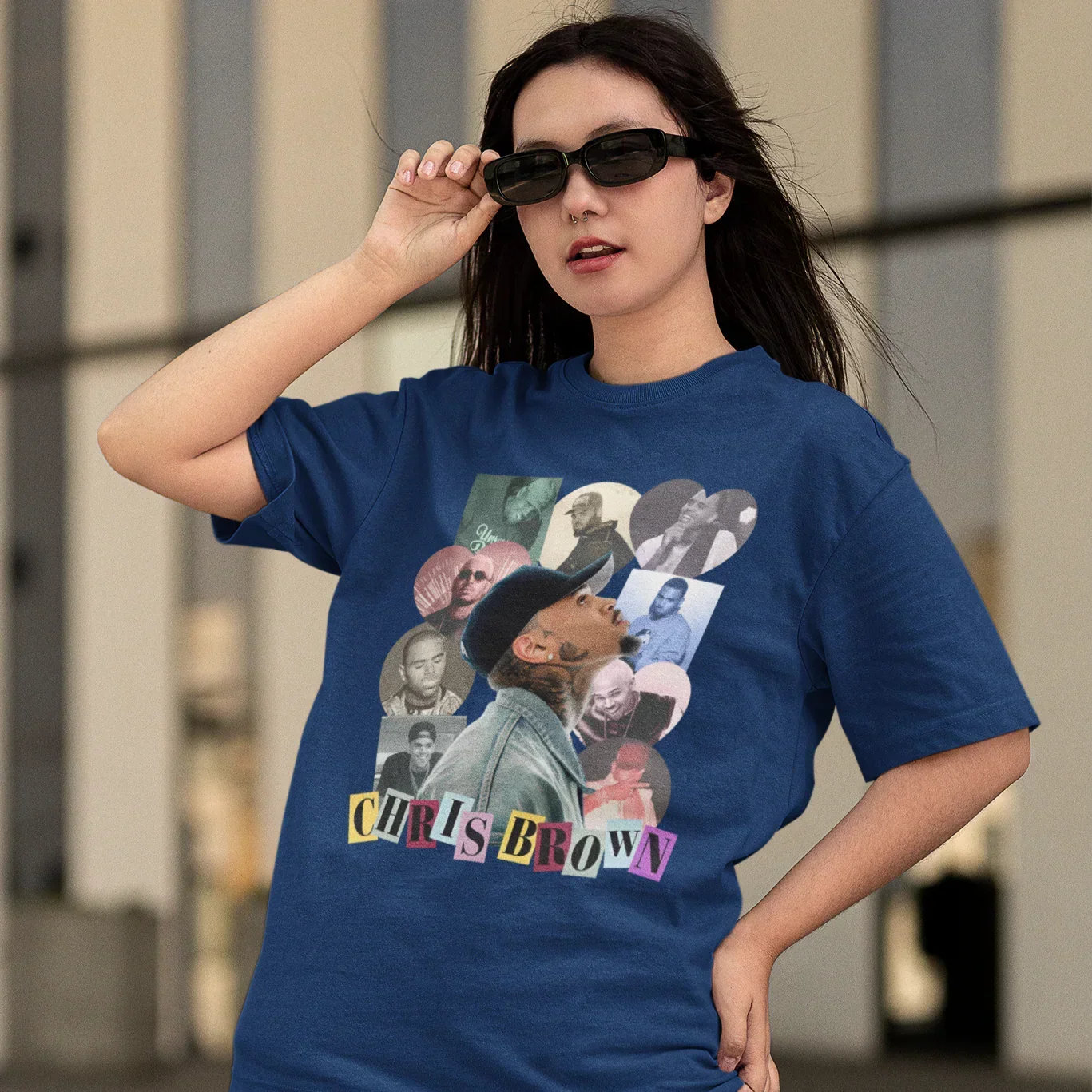 2025-26 الصيف كريس براون ريترو الجرافيك 100% القطن الخالص المطبوعة مغني الراب الهيب هوب الاتجاه R & B تي شيرت للجنسين الرجال تنفس عادية #1