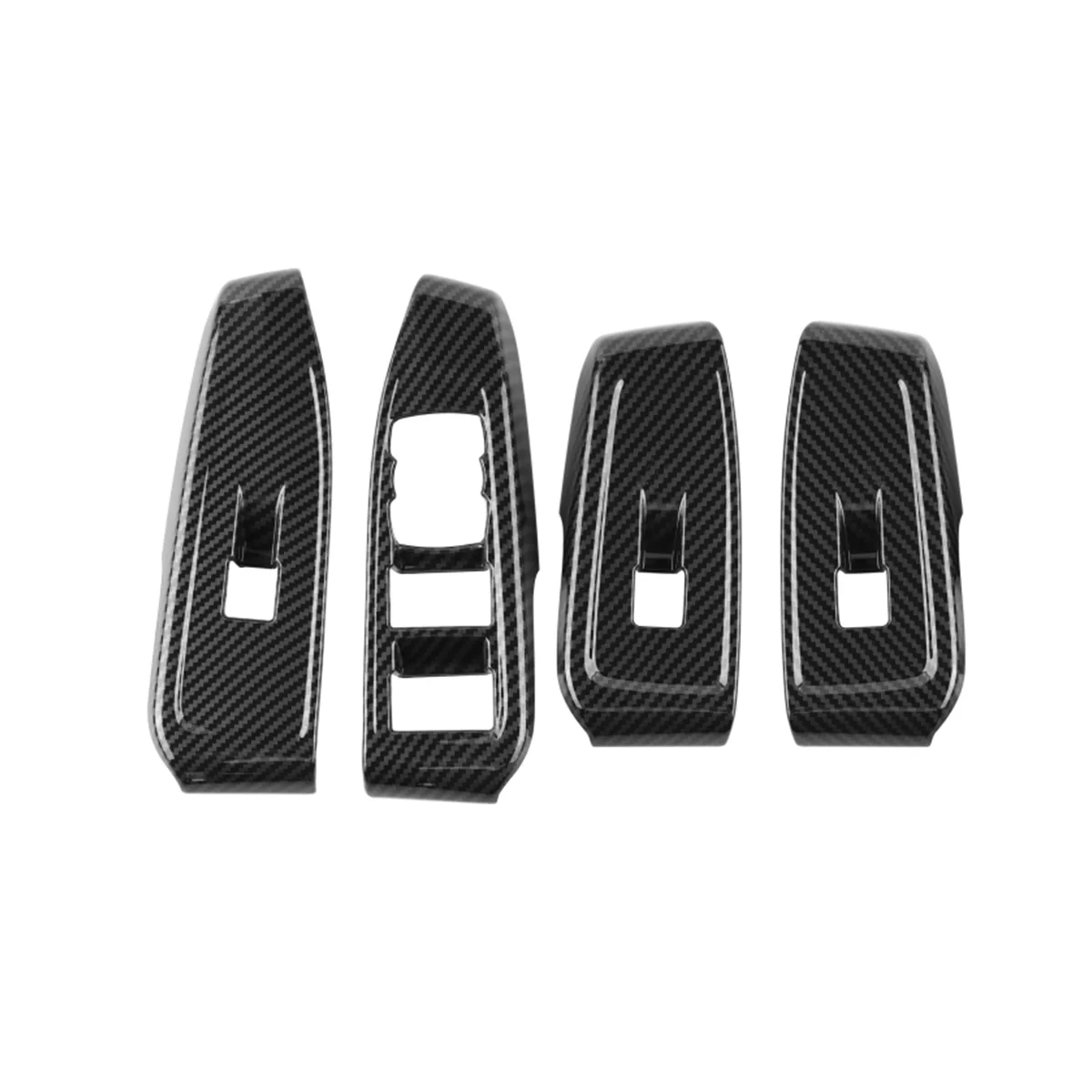 

For Ford Ranger 2023+ Carbon Fiber Window Glass Lift Button Switch Cover Trim Door Armrest Panel Car Accessories