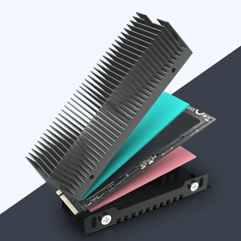 Пылезащитный радиатор SSD M2 NVME NGFF M.2 2280, радиатор из алюминиевого сплава, теплопроводность, силиконовая подкладка