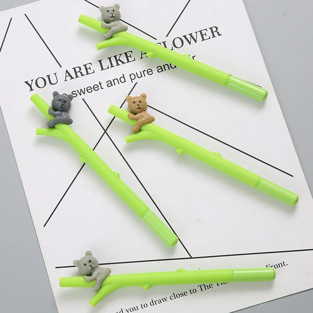 

12Pcs Koala Cartoon Gel Pens 0.5mm Black Blue Ink Creative Animal Shape School Supplies Lovely Gel Pen Set for Kids Students