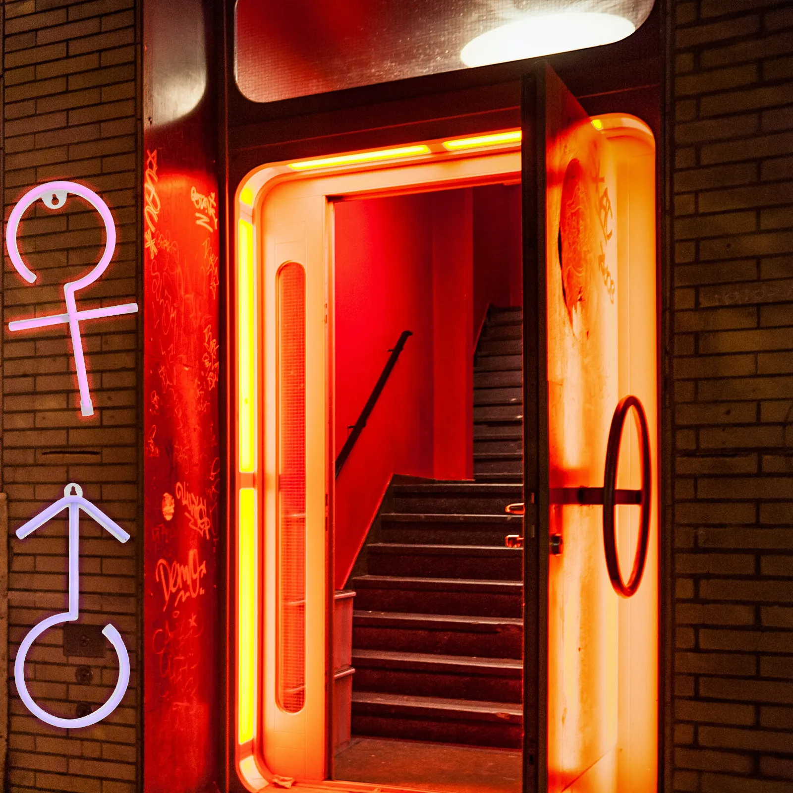 

LED Neon Night Light Wall Mounted Gender Logo Lamp for Bedroom Living Room Bar Club Decor Romantic Ambient Lighting USB Or