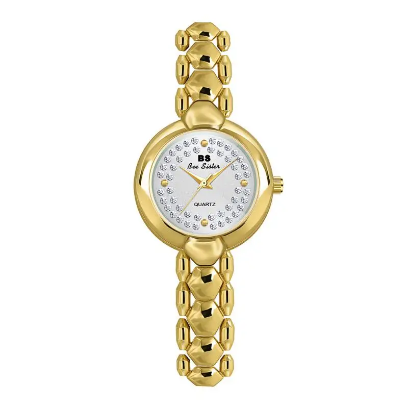 Bs Bee Sister Diamond Watches for Women 2022 Small Dial Female Gold Wristwatches Dress Elegant Ladies Wrist Watches Montre Femme