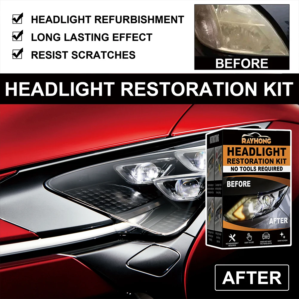 Headlight Restoration Kits For Car Car Headlamp Scratch Repair Agents Car Care Supplies