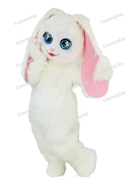 Christmas White Rabbit Cartoon Mascot Costume Bunny Fancy Dress Christmas Cosplay For Halloween Carvinal Party Event