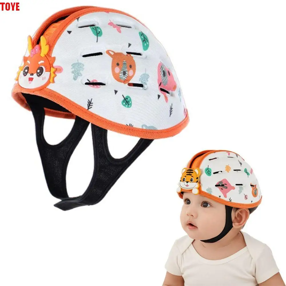 

Toddler Walking Crawling Baby Safety Helmet Breathable Kids Security Head Protective Hat Cartoon Lightweight Infant Bumper Cap