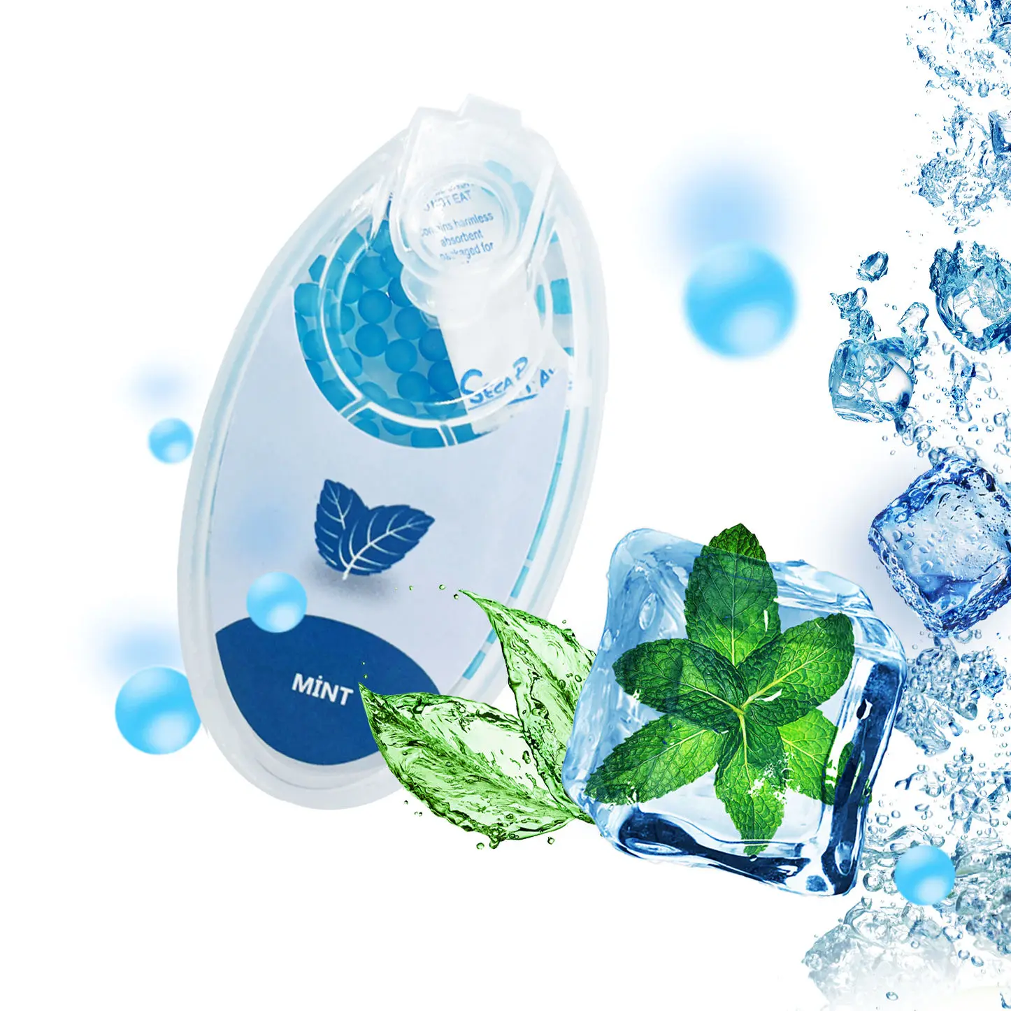 Perlas de Mentol con Sabor a Menta de 2.8mm, Cápsulas Aromáticas para un Aliento Fresco, Potenciador del Sabor de Frutas Portátil de Larga Duración, Perlas Refrescantes