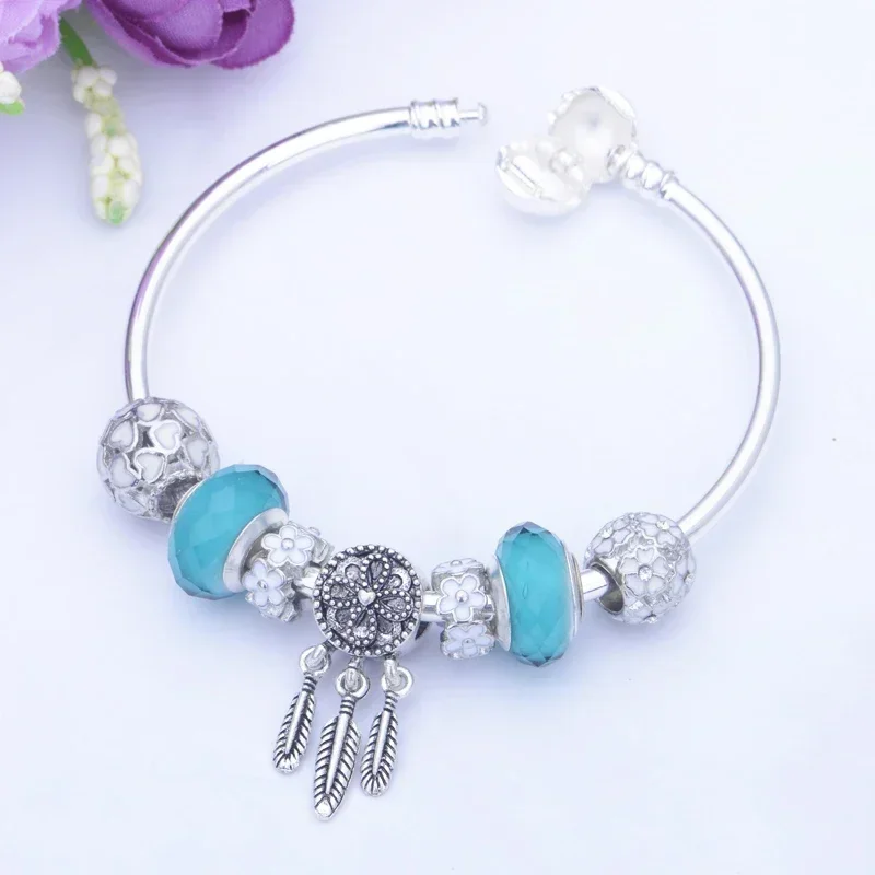 Hp Daisy Crystal Dreamcatcher Charm wisiorki bransoletki i Bangles dla kobiet biżuteria dziewczęca Pulseira Feminina