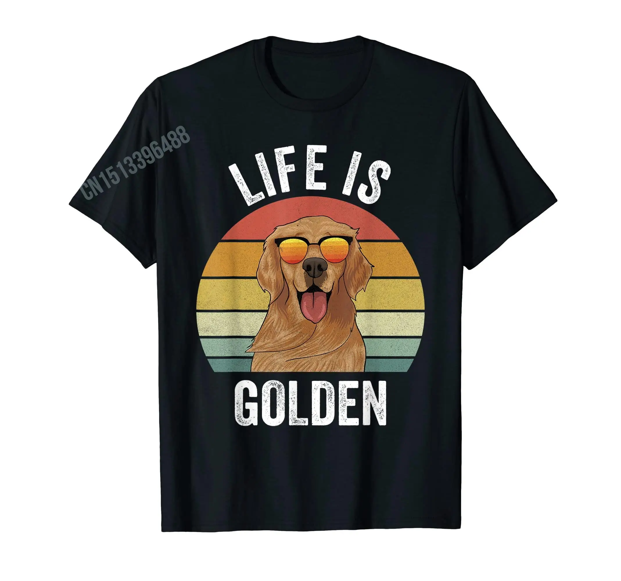 Don\'t Stop Retrieving Retro Golden Retriever Dog T-Shirt 100% Cotton Men Women Hip Hop T Shirts For Gift Size XS-5XL