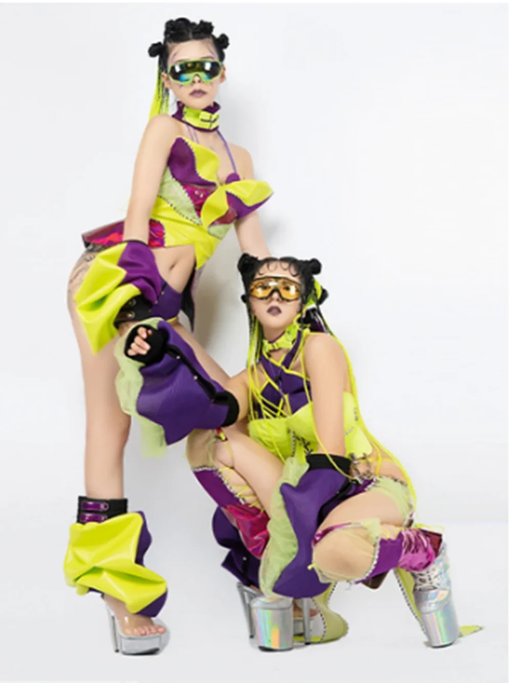 2026 Adult Jazz Dancer Performance Stage Wear Kpop Outfit Club Bar Pole Dance Clothes Drag Queen Costume Carnival Clothing yj86
