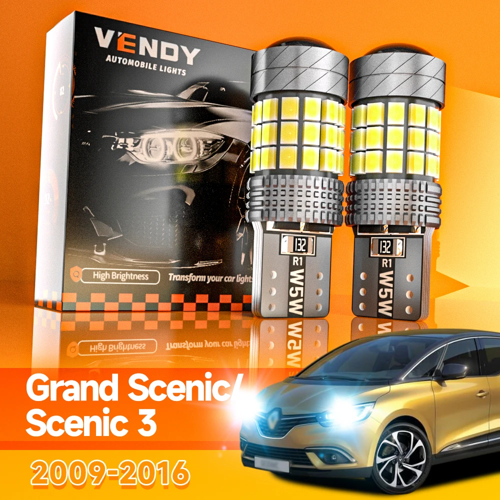 2 uds para Renault Scenic Grand Scenic 3 2009-2016 luz de estacionamiento LED lámpara de liquidación 2010 2011 2012 2013 2014 2015 Accesorios