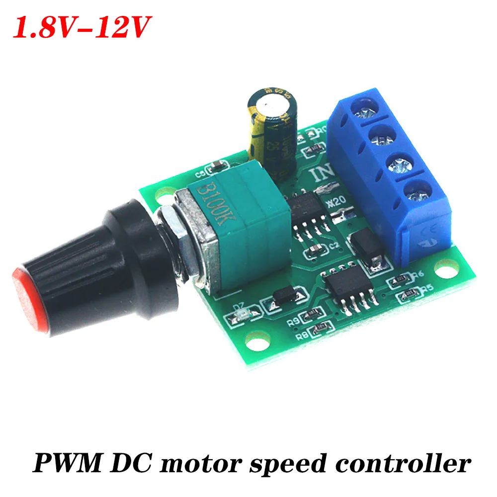 20pcs 1.8 V-15 V 2A DC Motor Speed Controller PWM Variable Speed Controller Governor Switch 1803BK with Speed Controller Button