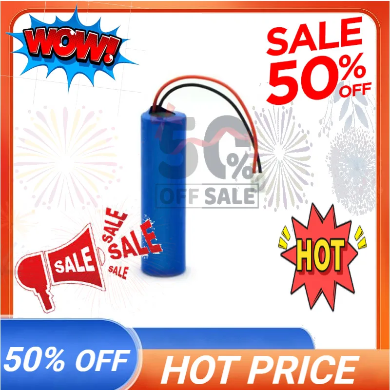 SWZY 1s1p PH2.0 Plug 18650 Lithium Ion Rechargeable Battery 3.7V 3200mAh with PCB for Speakers, Radios, Headlights, Toys,