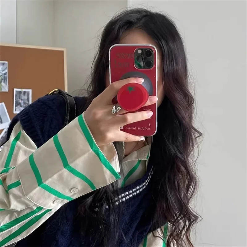 الكورية لطيف الخضار الطماطم قبضة توك قوس Griptok لسامسونج آيفون العالمي اكسسوارات حامل هاتف حلقة حامل داعم