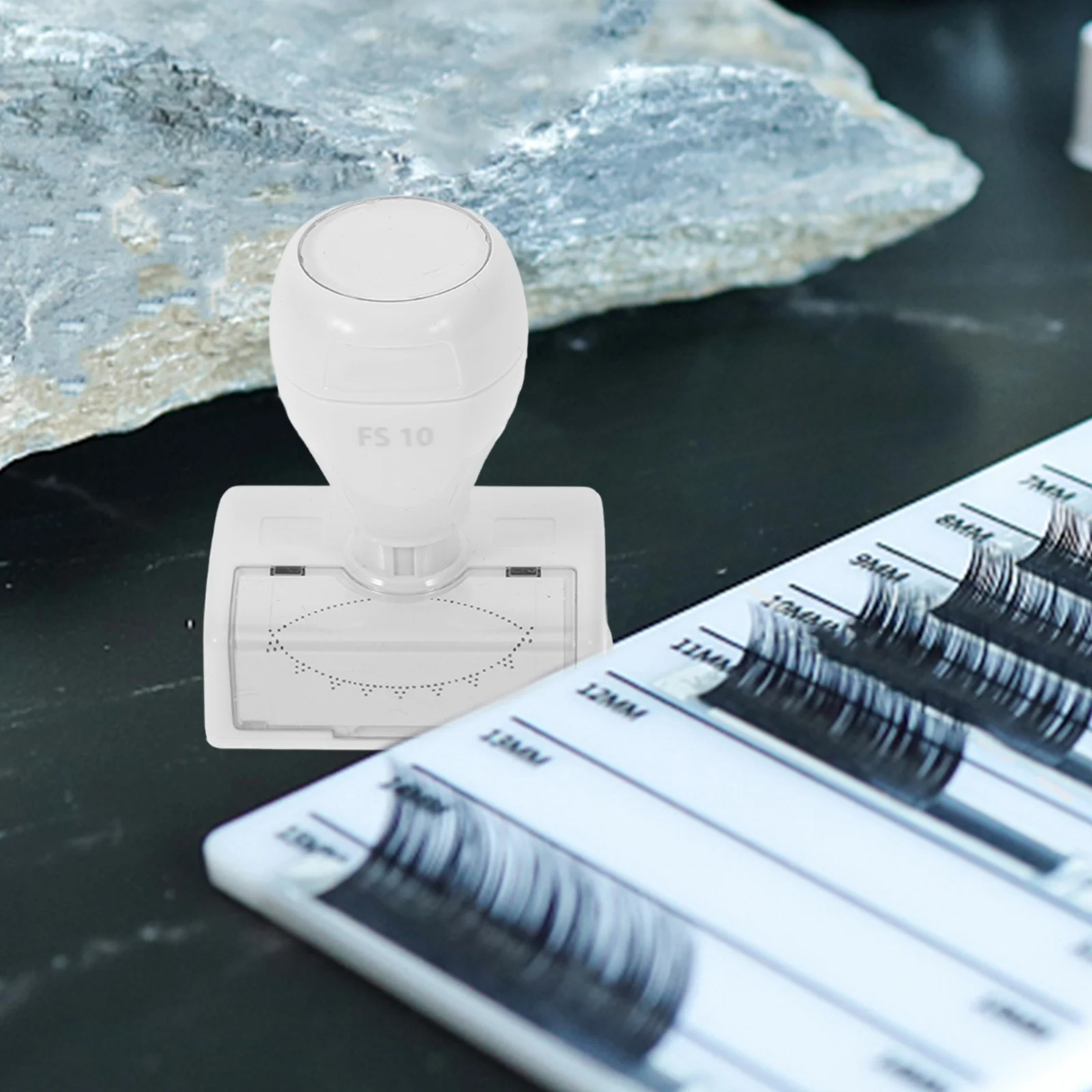 Timbro per pratica ciglia inferiori Strumento assistente per ciglia finte riutilizzabile durevole per strumento di estensione ciglia per trucco professionale