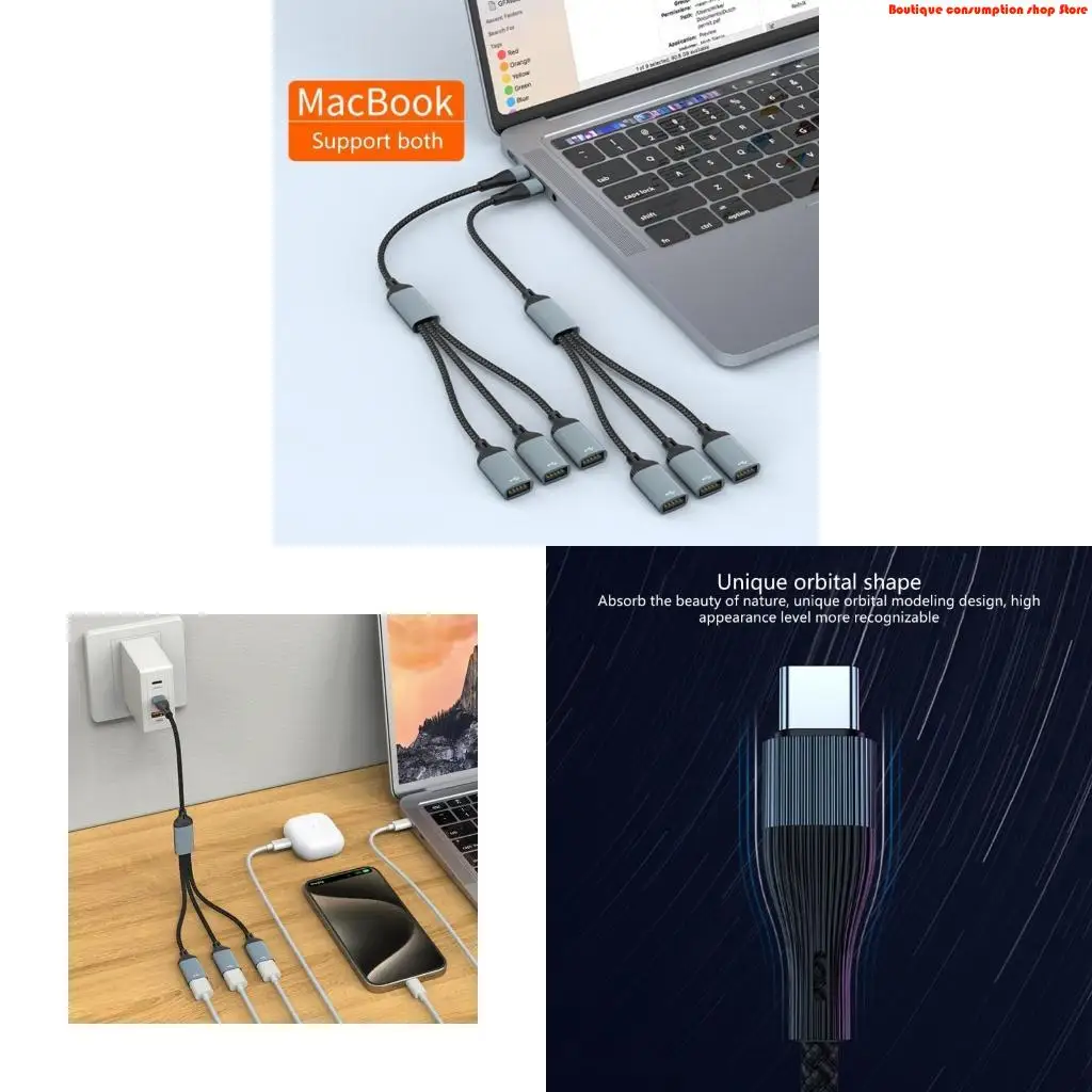L9NA USB Type C OTG Charging Adapter Type C OTG and USB 2.0 Female Port Type C Short