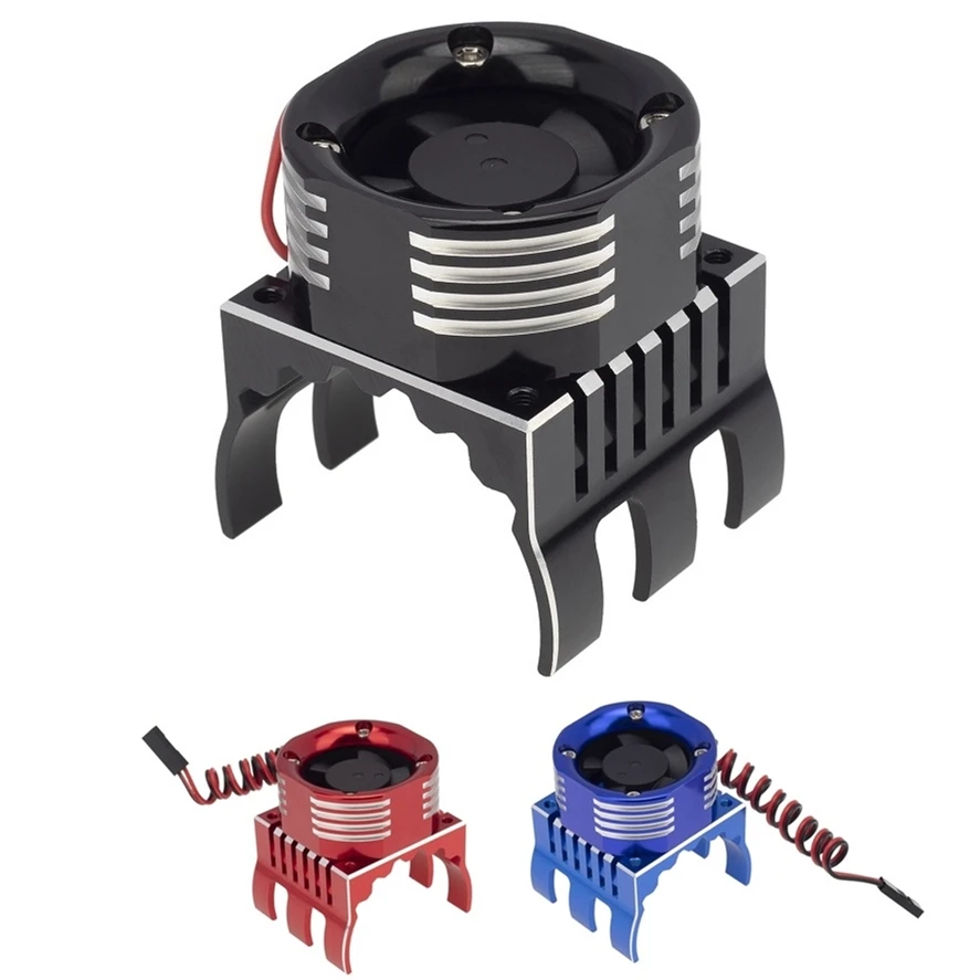 42mm Motor Cooling Fan Heat Sink with LED Light for Traxxas 1/10 Maxx E-Maxx  E-Revo Summit Arrma 1/8 Kraton Talion Typhon