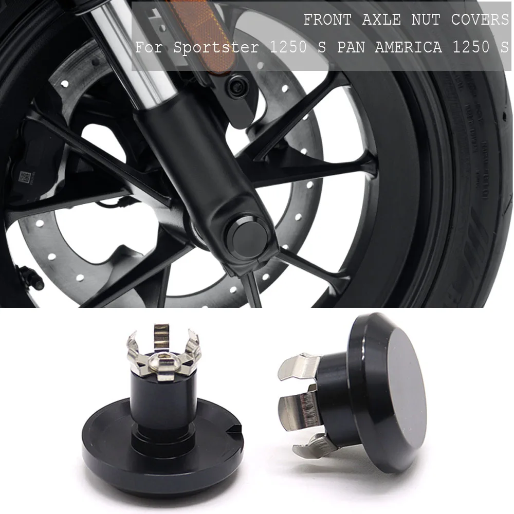 Black Aluminum Front And Rear Axle Nut Cover Bolt Kit Suitable For Sportster S 1250 RH1250 S PAN AMERICA 1250 S PA1250