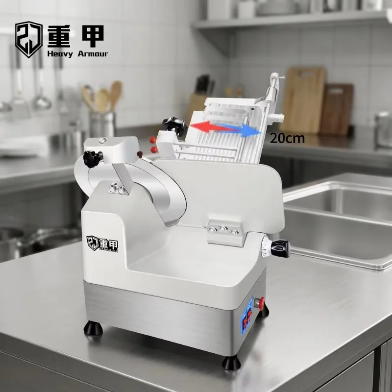 300mm Thickened Alloy Blade Full Automatic Frozen Meat Slicer With Adjustable Thickness 0~11mm For Beef Lamb Roll Cutting