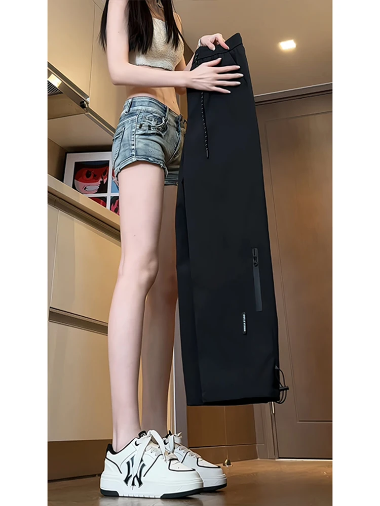 Pantalon de randonnée imperméable et coupe-vent pour femme, jambe droite, style américain, pantalon de travail fonctionnel, tenue de printemps pour l'escalade en montagne...