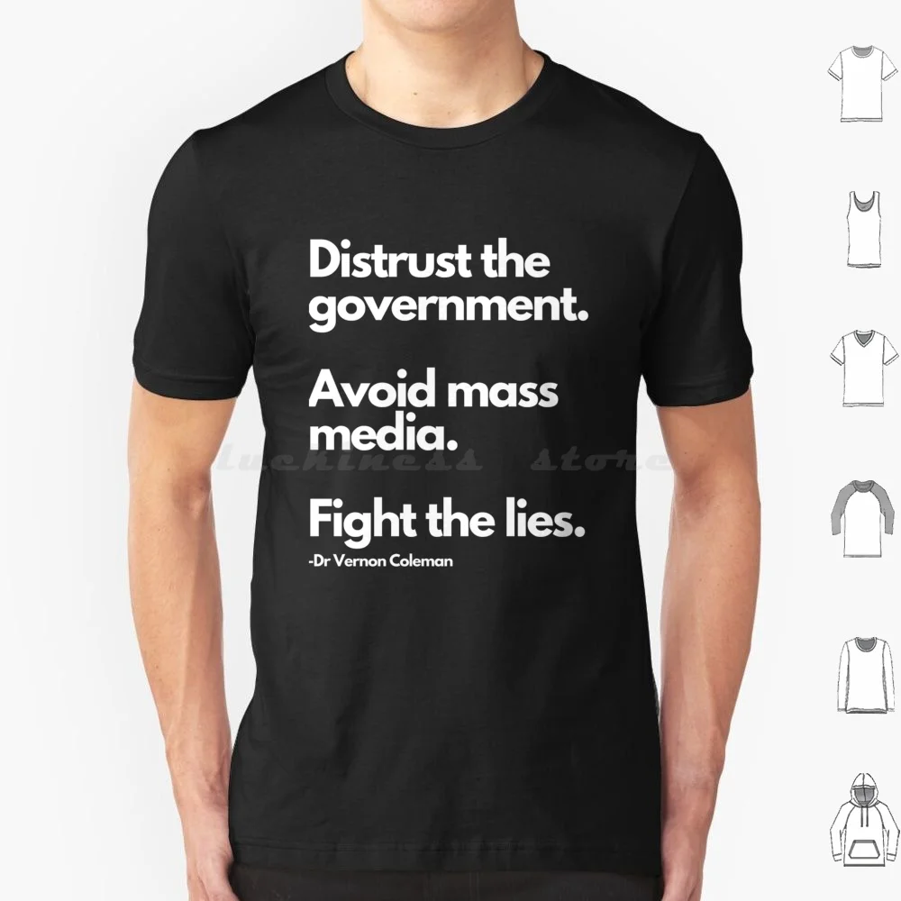 Don’t Trust The Government Active T Shirt Big Size 100% Cotton Woke Anti Woke Political Cancel Culture Anti Stay Woke Politics