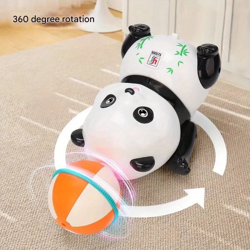 Giocattolo elastico panda con palla musicale leggera elettrica - Giocattoli per bambini per ragazzi e ragazze, regali di compleanno di Natale per bambini, giocattolo di Halloween