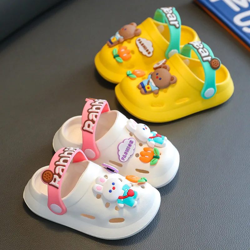 Children\'s Sandals Boys Girls Summer New Cartoon Beach Non Slip Soft Soled Indoor Garden Shoes Kids Baby Household Slippers