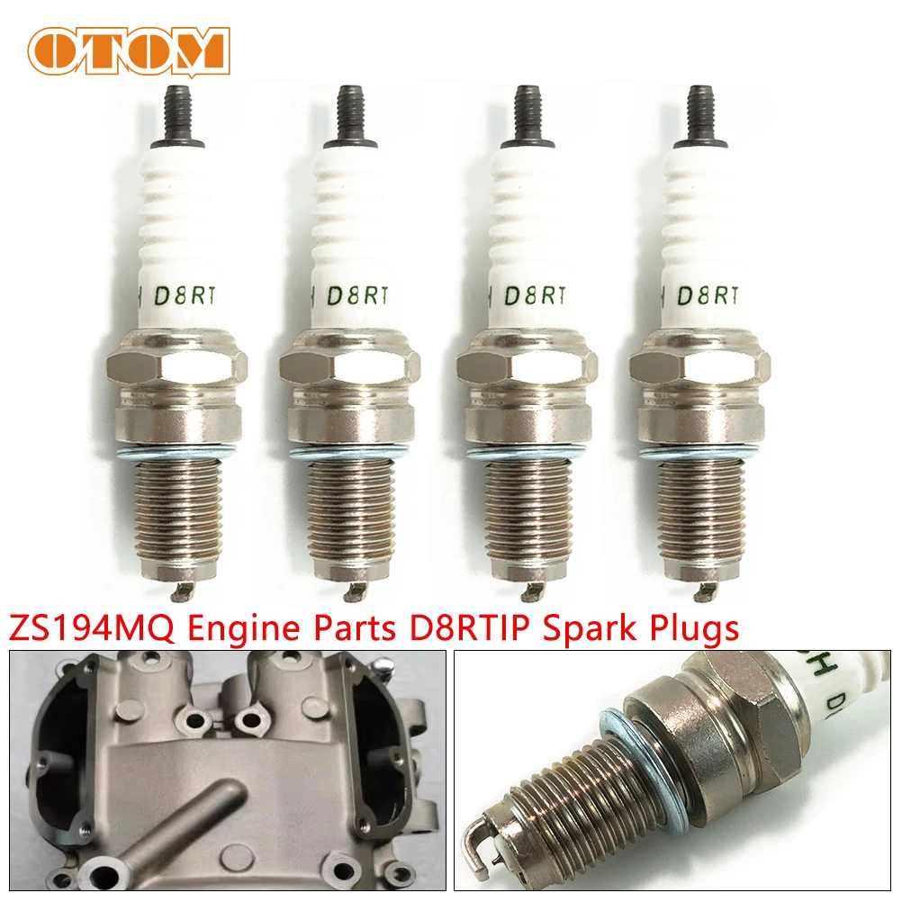 Motorcycle Accessories Spark Plug TORCH D8RTIP High Performance Ignition For ZONGSHEN ZS194MQ NC450 450CC Standard Cylinder Head