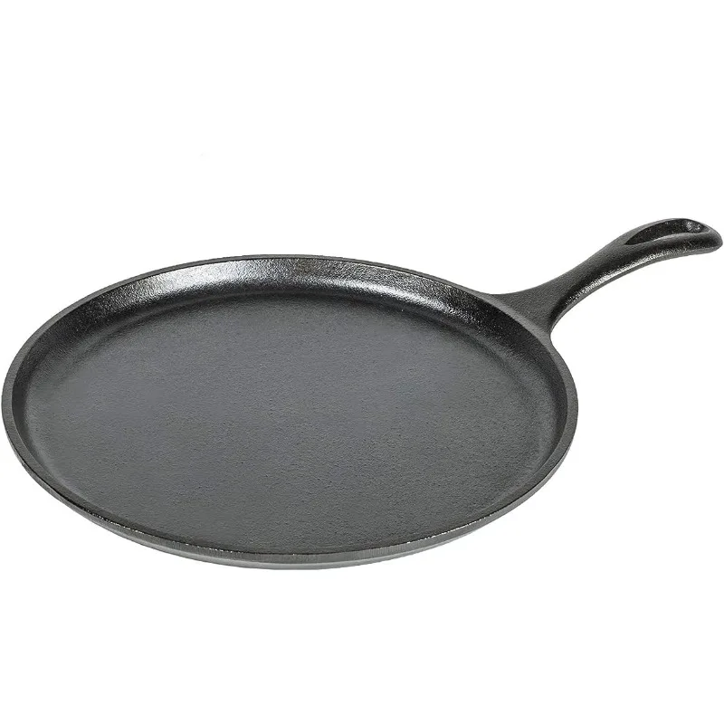 

L9OG3 Cast Iron Round Griddle, Pre-Seasoned, 10.5-inch