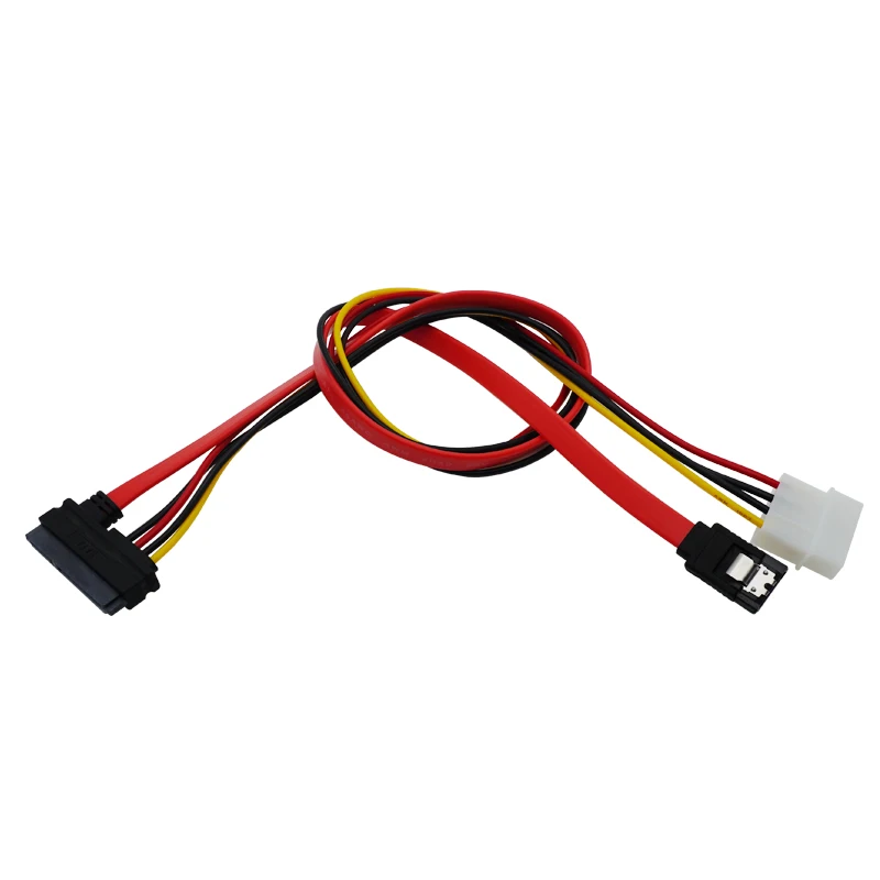 Cable de alimentación SATA Combo de 15 pines y 7 pines, Cable de datos Molex de 4 pines a Serial ATA, adaptador de corriente Molex a Sata