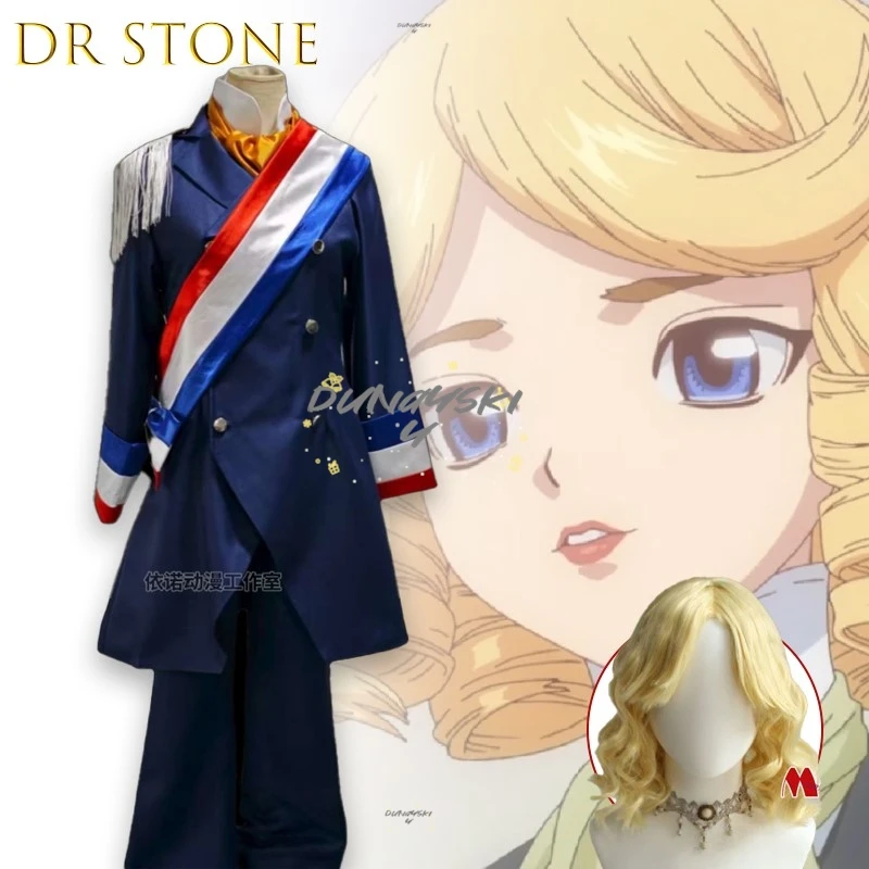 

Francois Custom Cosplay Stone Anime Costume Wig Adult Suit Halloween Christmas Outfit for Women and Men