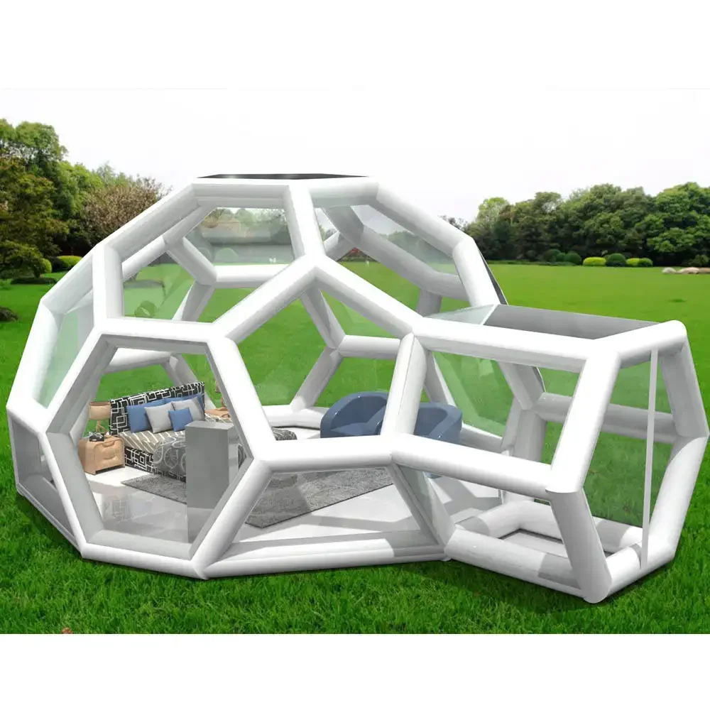 Fun House Inflatable White Bubble Tent Transparent Inflatable air Dome Tent for Party Hire