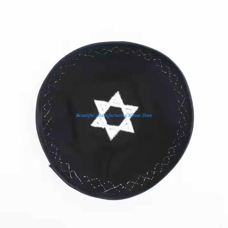E56A Unique Ethnic Muslims Men Prayer Hat Traditional Islamic Kufi Hat for Prayer